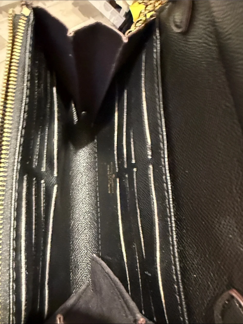 Louis Vuitton Brown Monogram Wallet purse with Gold LV Twist